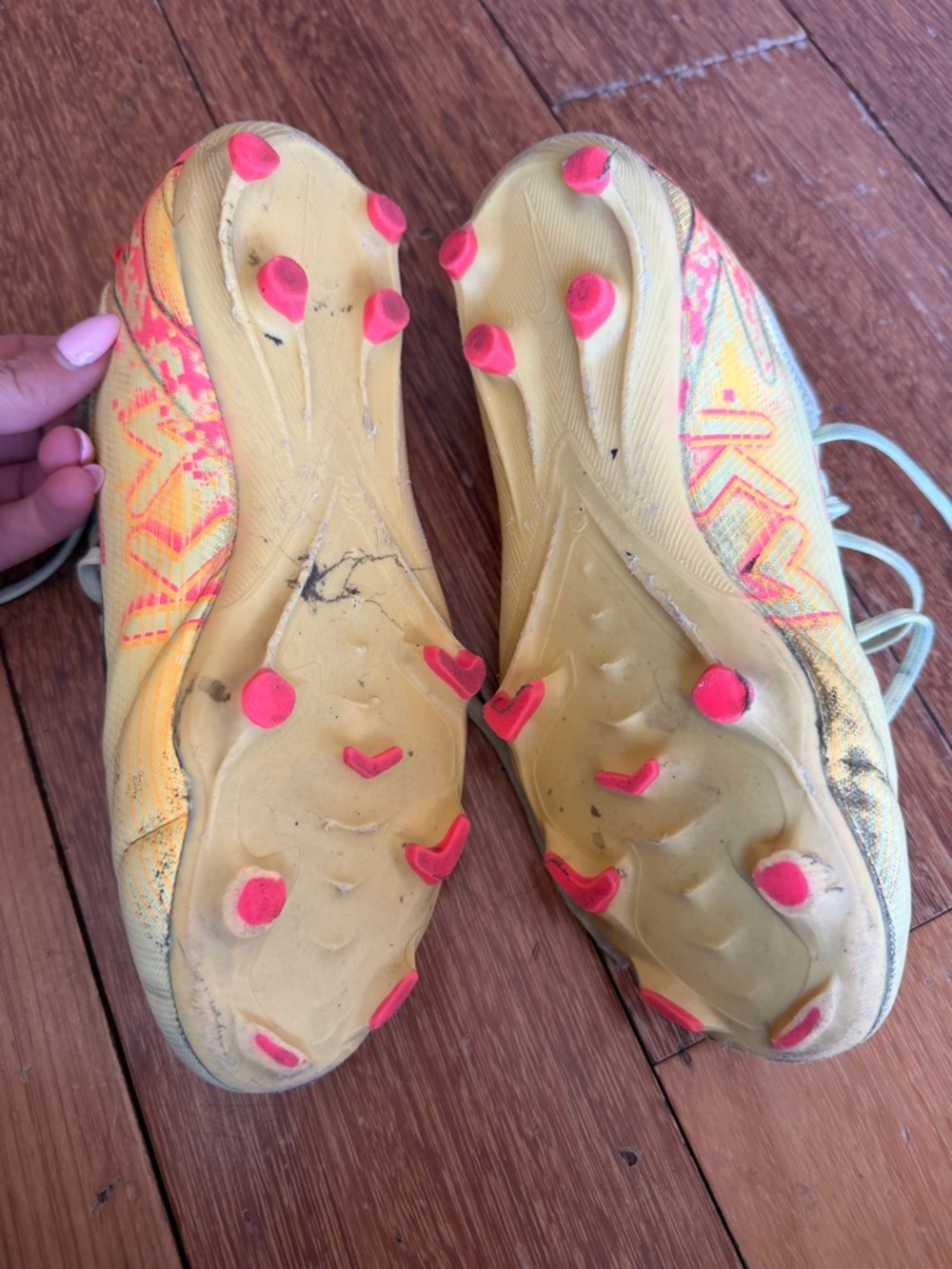 Nike Yellow Soccer Cleats with Black Swoosh and Accents - Picture 6 of 11